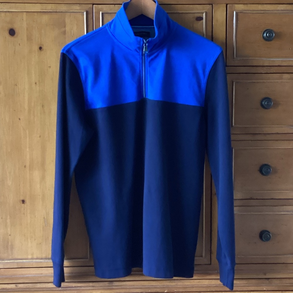 Men’s Banana Republic Quarter Zip Sweater Royal Blue and Navy Size M